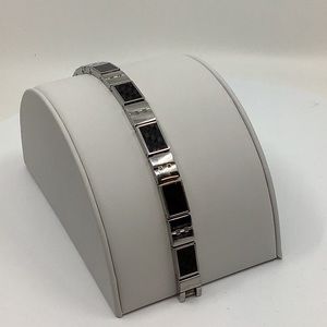 Men’s Diamond and Carbon Bracelet 8.5” (Stainless Steel)